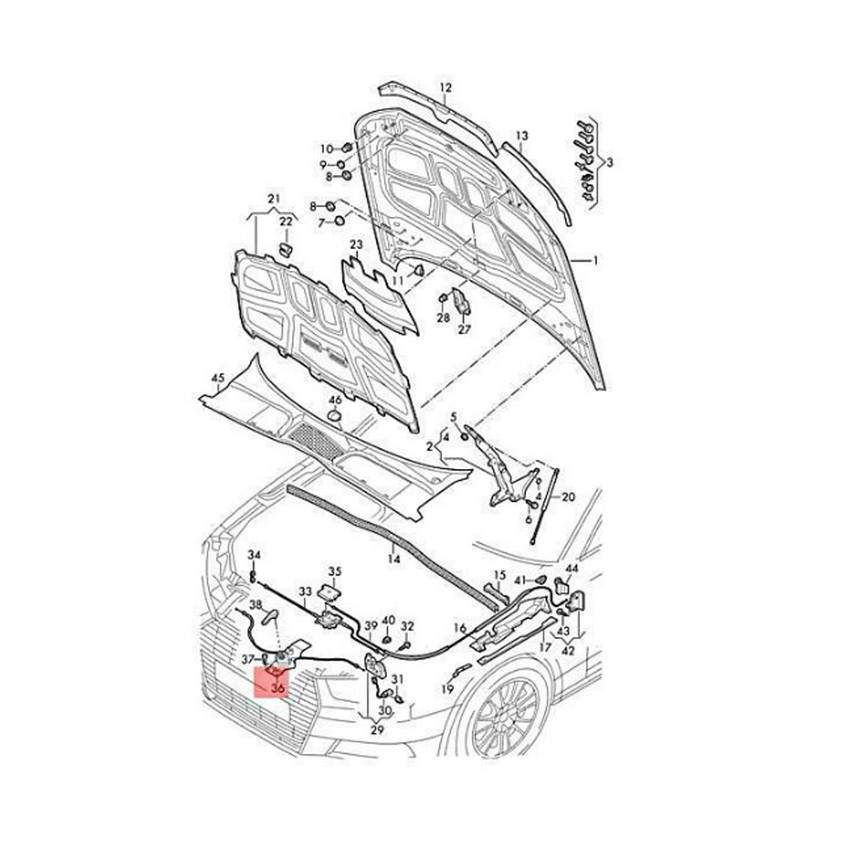 Audi Hood Release Mechanism 8W0823529E